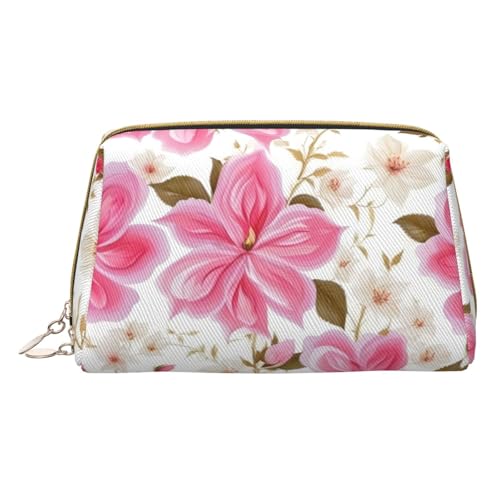 HGFVY Kulturbeutel mit Rosenblüten, Reisefreundlicher Make-up-Organizer für Make-up-Pinsel, Lippenstifte, Weiss/opulenter Garten, Einheitsgröße von HGFVY