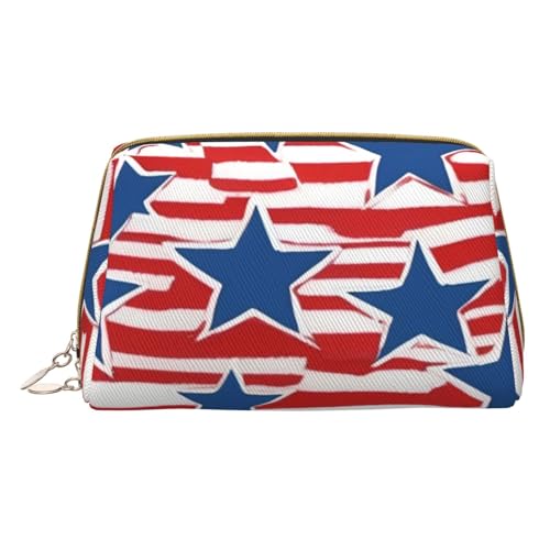 HGFVY Kulturbeutel mit Sternen-Flagge, Reisefreundlicher Make-up-Organizer für Make-up-Pinsel, Lippenstifte, Weiss/opulenter Garten, Einheitsgröße von HGFVY