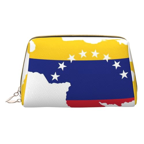 HGFVY Kulturbeutel mit Venezuela-Flagge, Reisefreundlicher Make-up-Organizer für Make-up-Pinsel, Lippenstifte, Weiss/opulenter Garten, Einheitsgröße von HGFVY