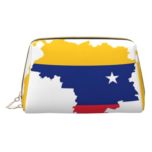 HGFVY Kulturbeutel mit Venezuela-Flagge, Reisefreundlicher Make-up-Organizer für Make-up-Pinsel, Lippenstifte, Weiss/opulenter Garten, Einheitsgröße von HGFVY