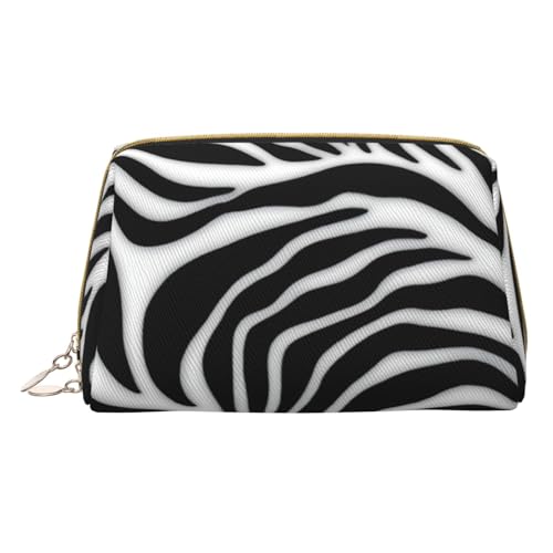HGFVY Kulturbeutel mit Zebramuster, reisefreundlicher Make-up-Organizer für Make-up-Pinsel, Lippenstifte, Weiss/opulenter Garten, Einheitsgröße von HGFVY