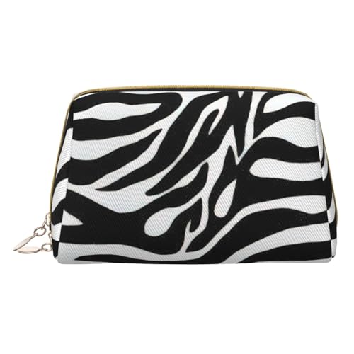 HGFVY Kulturbeutel mit Zebramuster, reisefreundlicher Make-up-Organizer für Make-up-Pinsel, Lippenstifte, Weiss/opulenter Garten, Einheitsgröße von HGFVY