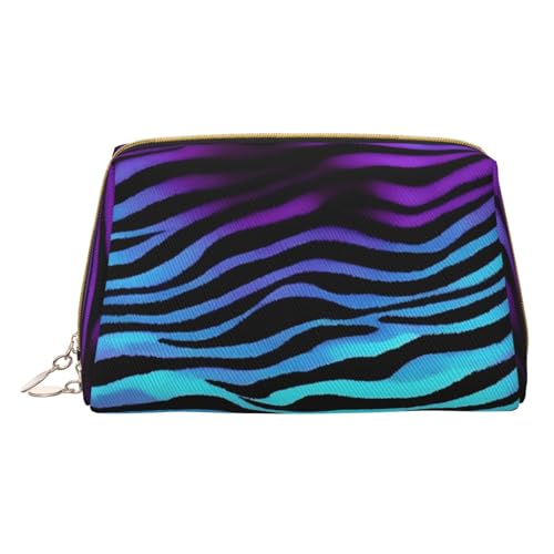 HGFVY Kulturbeutel mit Zebrastreifen, Reisefreundlich, Make-up-Organizer für Make-up-Pinsel, Lippenstifte, Weiss/opulenter Garten, Einheitsgröße von HGFVY