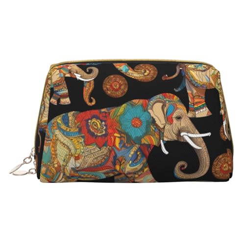 HGFVY Kulturbeutel mit abstraktem Elefantenmuster, reisefreundlicher Make-up-Organizer für Make-up-Pinsel, Lippenstifte, Weiss/opulenter Garten, Einheitsgröße von HGFVY