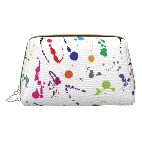 HGFVY Kulturbeutel mit abstrakten Farbspritzern, reisefreundlicher Make-up-Organizer für Make-up-Pinsel, Lippenstifte, Weiss/opulenter Garten, Einheitsgröße von HGFVY