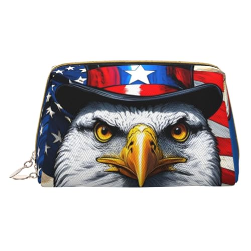 HGFVY Kulturbeutel mit amerikanischem Weißkopfseeadler, reisefreundlicher Make-up-Organizer für Make-up-Pinsel, Lippenstifte, Weiss/opulenter Garten, Einheitsgröße von HGFVY