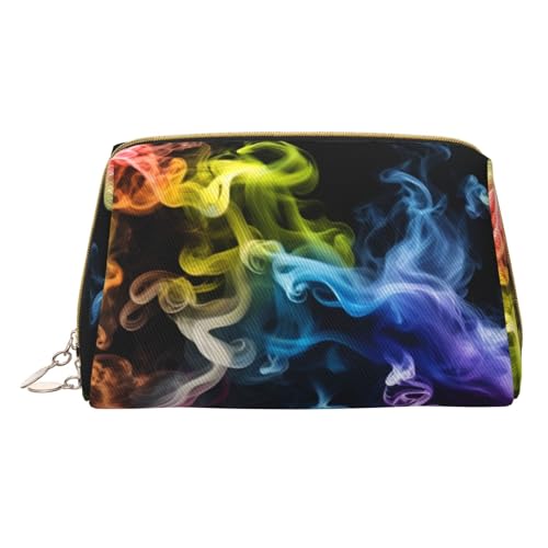 HGFVY Kulturbeutel mit buntem Rauch, reisefreundlicher Make-up-Organizer für Make-up-Pinsel, Lippenstifte, Weiss/opulenter Garten, Einheitsgröße von HGFVY