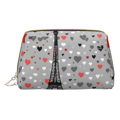 HGFVY Kulturbeutel mit französischem Modell, Frettchen, reisefreundlicher Make-up-Organizer für Make-up-Pinsel, Lippenstifte, Weiss/opulenter Garten, Einheitsgröße von HGFVY