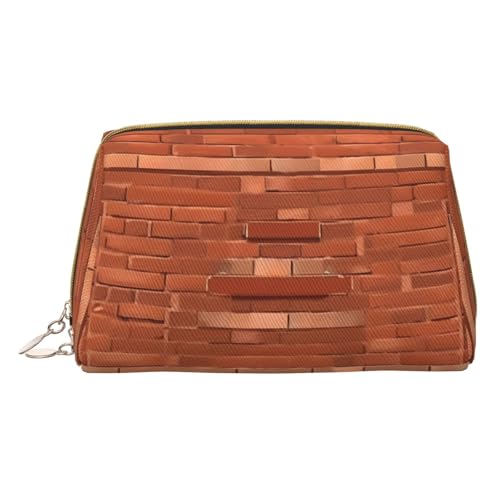 HGFVY Kulturbeutel mit roter Ziegelwandstruktur, reisefreundlicher Make-up-Organizer für Make-up-Pinsel, Lippenstifte, Weiss/opulenter Garten, Einheitsgröße von HGFVY