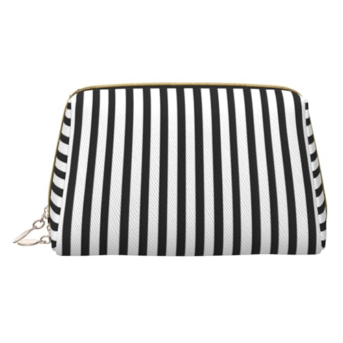 HGFVY Kulturbeutel mit schwarz-weißen Streifen, reisefreundlicher Make-up-Organizer für Make-up-Pinsel, Lippenstifte, Weiss/opulenter Garten, Einheitsgröße von HGFVY