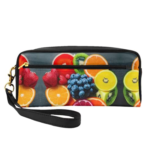 HGFVY Make-up-Tasche in Regenbogenfarben, klein, Reise-Make-up-Organizer-Tasche für Damen, doppellagig, tragbare Make-up-Tasche, Schwarz, Einheitsgröße von HGFVY