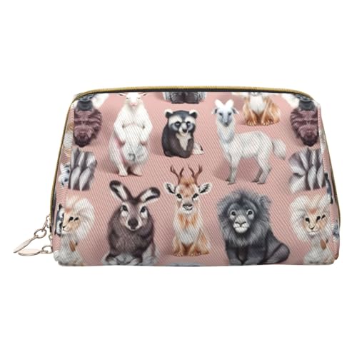 HGFVY Oodles Of Poodles Kulturbeutel, Reisefreundlicher Make-up-Organizer für Make-up-Pinsel, Lippenstifte, Weiss/opulenter Garten, Einheitsgröße von HGFVY