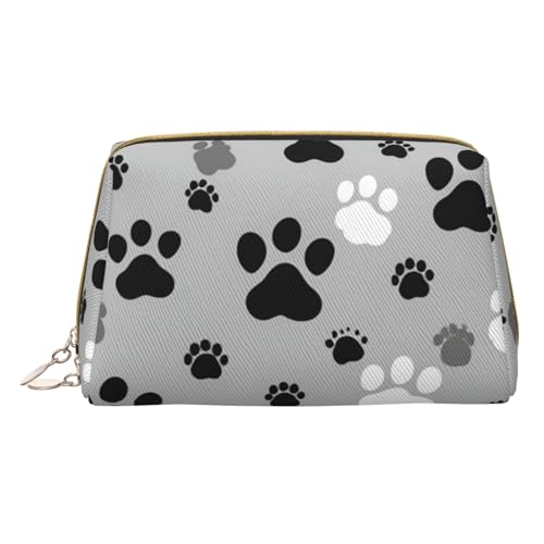 HGFVY Paw Prints Kulturbeutel, Reisefreundlicher Make-up-Organizer für Make-up-Pinsel, Lippenstifte, Weiss/opulenter Garten, Einheitsgröße von HGFVY