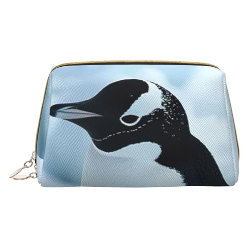 HGFVY Pinguin-Kulturbeutel, Reisefreundlicher Make-up-Organizer für Make-up-Pinsel, Lippenstifte, Weiss/opulenter Garten, Einheitsgröße von HGFVY