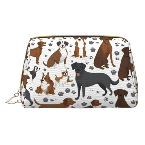 HGFVY Retrievers Paw Kulturbeutel, Reisefreundlicher Make-up-Organizer für Make-up-Pinsel, Lippenstifte, Weiss/opulenter Garten, Einheitsgröße von HGFVY
