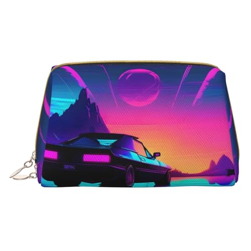HGFVY Retrowave Kulturbeutel, Reisefreundlicher Make-up-Organizer für Make-up-Pinsel, Lippenstifte, Weiss/opulenter Garten, Einheitsgröße von HGFVY