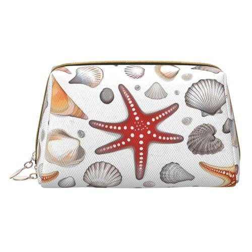 HGFVY Shell Seestern Kulturbeutel, Reisefreundlicher Make-up-Organizer für Make-up-Pinsel, Lippenstifte, Weiss/opulenter Garten, Einheitsgröße von HGFVY