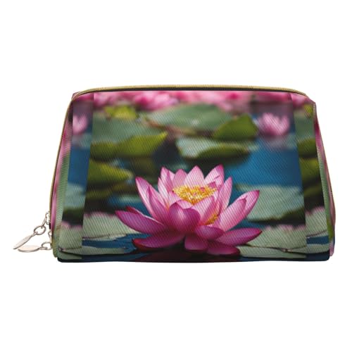 HGFVY Spirit Of The Lotus Kulturbeutel, Reisefreundlicher Make-up-Organizer für Make-up-Pinsel, Lippenstifte, Weiss/opulenter Garten, Einheitsgröße von HGFVY