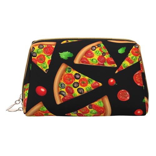 HGFVY Tasty Pizza-Kulturbeutel, reisefreundlicher Make-up-Organizer für Make-up-Pinsel, Lippenstifte, Weiss/opulenter Garten, Einheitsgröße von HGFVY