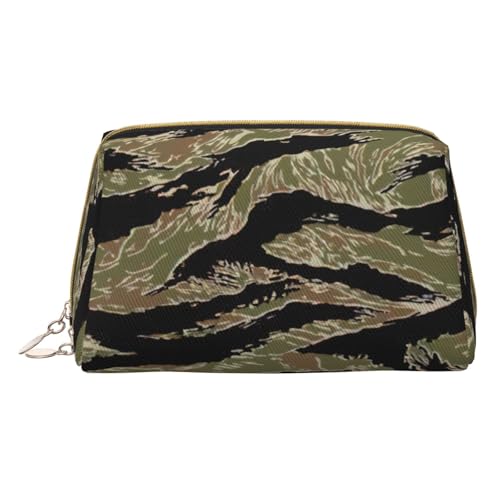 HGFVY Tiger Stripe Camo Kulturbeutel, reisefreundlicher Make-up-Organizer für Make-up-Pinsel, Lippenstifte, Weiss/opulenter Garten, Einheitsgröße von HGFVY
