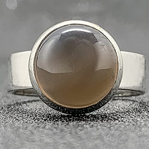 WLLDDDIU Ring Damen, Vintage Naturstein Labradorit Offene Ringe Für Frauen Klassische Ringe Für Damenhochzeitsgeschenke Einstellbar von HGJH