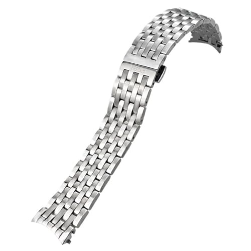 HGJHJJHK 316L Edelstahl 20mm Uhrenband für Tissot T097 T097407 T097410A Silvr Uhrengurt Armbänder kostenlose Werkzeuge Männer Frauen Watchbänder von HGJHJJHK