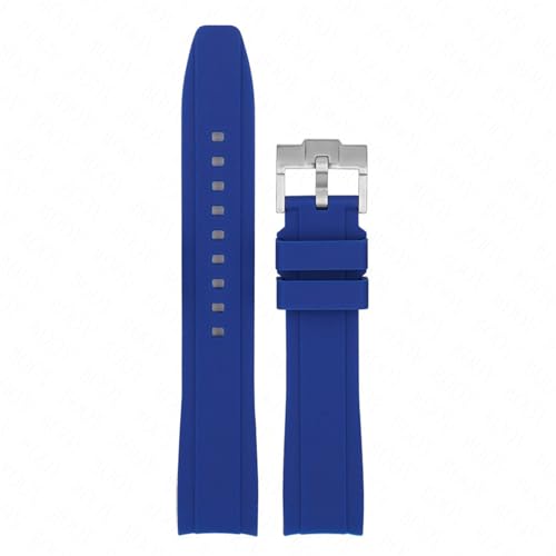 HGJHJJHK Gebogenes Ende Gummi -Gurt 18/19/20/22/22 mm Universal Silicon Watch Band Weicher Sport wasserdichte Armbandgürtel für Männer Frauen von HGJHJJHK