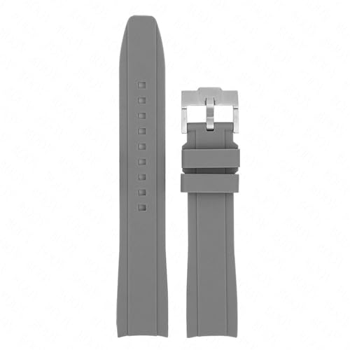 HGJHJJHK Gebogenes Ende Gummi -Gurt 18/19/20/22/22 mm Universal Silicon Watch Band Weicher Sport wasserdichte Armbandgürtel für Männer Frauen von HGJHJJHK