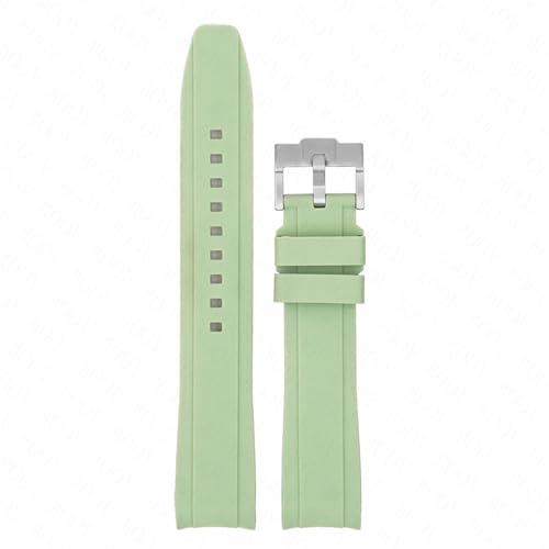 HGJHJJHK Gebogenes Ende Gummi -Gurt 18/19/20/22/22 mm Universal Silicon Watch Band Weicher Sport wasserdichte Armbandgürtel für Männer Frauen von HGJHJJHK
