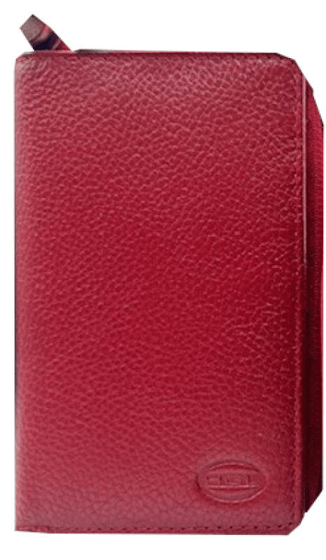 HGL - HGL Damenbörse mit Reißverschluss. RFID-Schutz echt Leder rot Rot von HGL