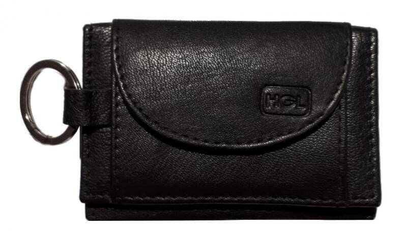HGL - HGL Jugendbörse mit Ring echt Rindleder schwarz Schwarz von HGL