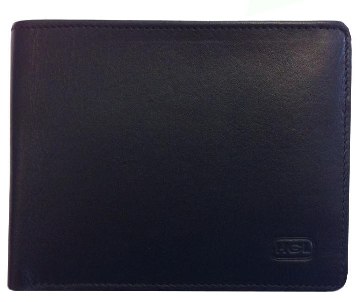 HGL - HGL Scheintasche dünn echt Leder schwarz Schwarz von HGL