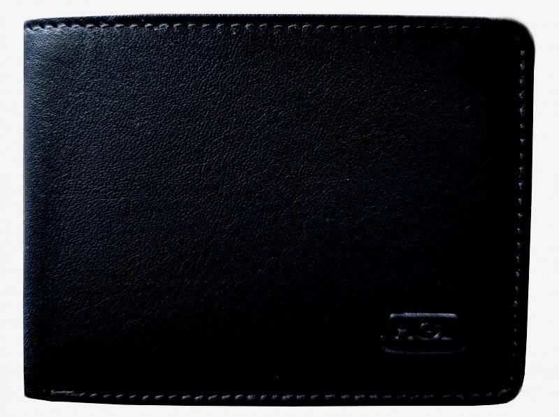 HGL - HGL Scheintasche mit RFID echt Leder schwarz Schwarz von HGL