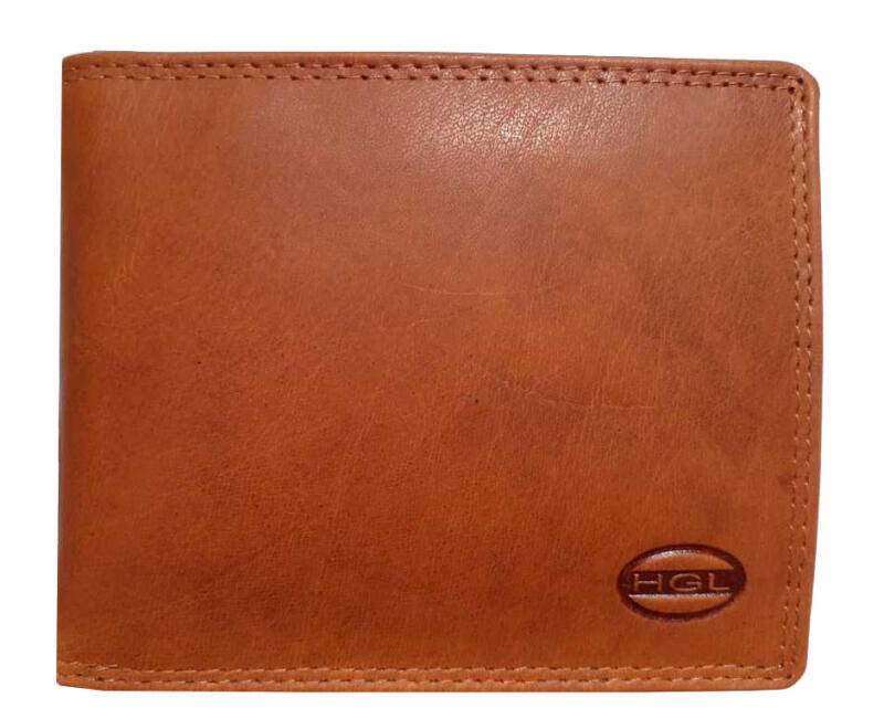HGL - HGL Scheintasche mit RFID echt Rindleder natur Braun von HGL