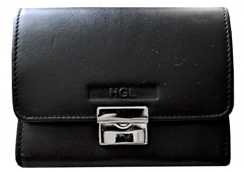 HGL - HGL Schloss-AH-Börse RFID echt Leder schwarz Schwarz von HGL