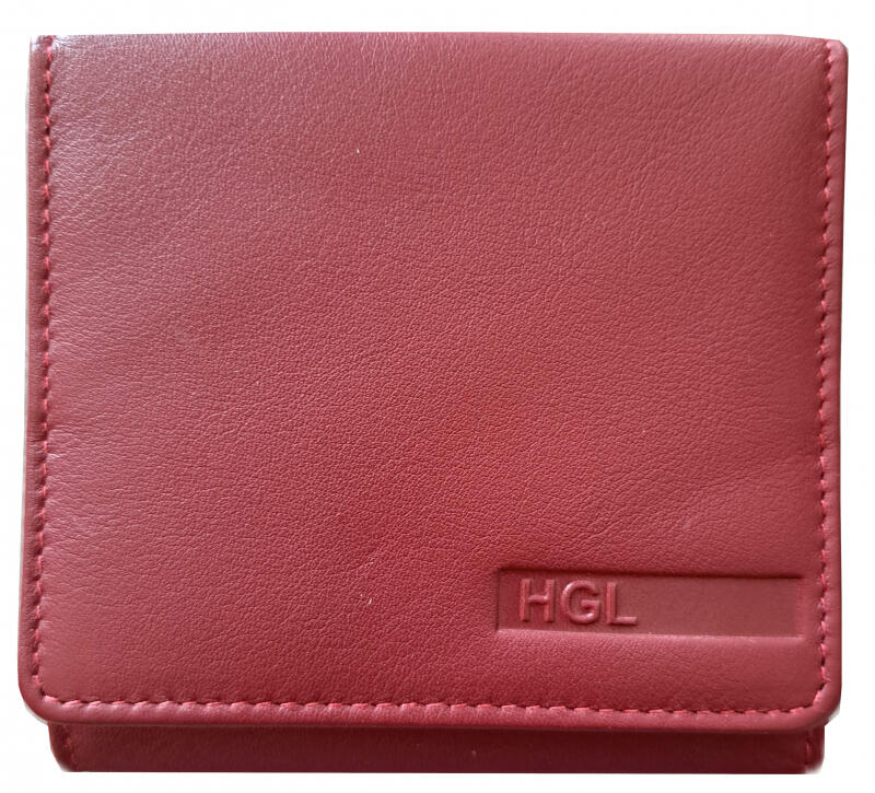 HGL - HGL Wiener Schachtel mit RFID echt Leder rot Rot von HGL