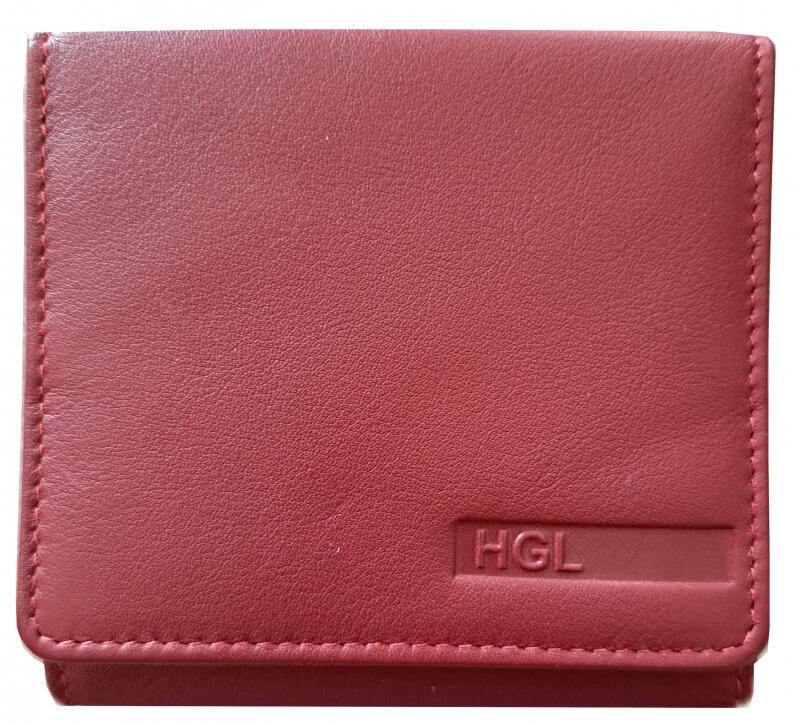 HGL - HGL Wiener Schachtel mit RFID echt Leder rot Rot von HGL