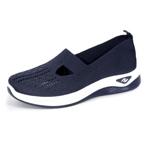 Damen Sneaker Schuhe Schlupfschuhe Leicht Atmungsaktiv Mesh Orthopädisch Wandern Sandalen Sommer Lässig Komfort Bequem Outdoor Laufen(Blue 1,38 EU) von HGMMFZ