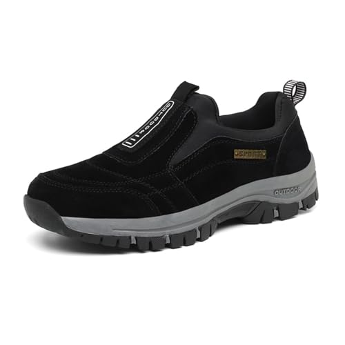 Hiking Shoes Men's Outdoor Wanderschuhe Comfortable Non Slip Trekkingschuhe Recreation Ankle Mountain Trainers Ultralight Sneakers for Sports Camping(Black,35 EU) von HGMMFZ