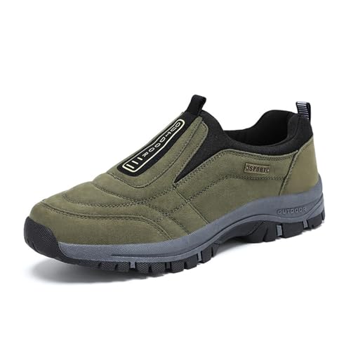 Hiking Shoes Men's Outdoor Wanderschuhe Comfortable Non Slip Trekkingschuhe Recreation Ankle Mountain Trainers Ultralight Sneakers for Sports Camping(Green1,41 EU) von HGMMFZ
