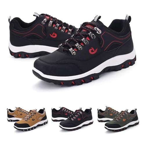 Wanderschuhe Herren Trekkingschuhe Atmungsaktiv Walkingschuhe rutschfest Outdoorschuhe Sportschuhe Wasserdicht Kletterschuhe Laufschuhe Hikingschuhe Bequeme Sommerschuhe(Black,41 EU) von HGMMFZ