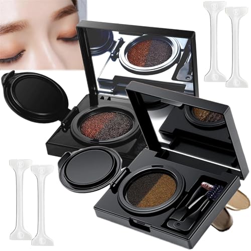 Augenbrauen- und Eyeliner-Creme mit Stempel 2 in 1 Augenbrauenpuder und Eyeliner-Creme Multifunktional – Augenbrauen- und Eyeliner-Creme Zweifarbige wasserfeste Augenbrauencreme von HGRYNDRO