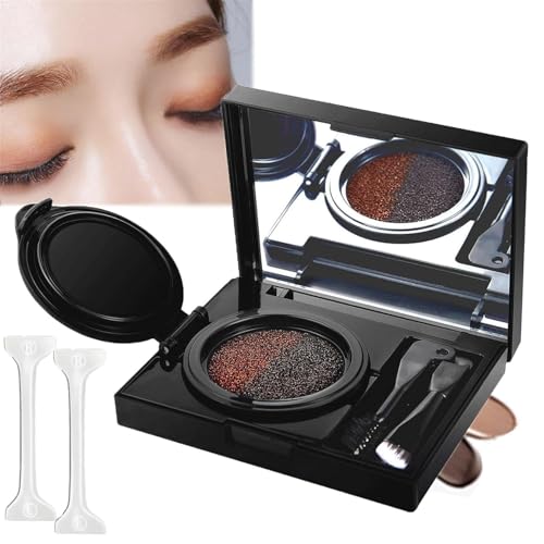 Augenbrauen- und Eyeliner-Creme mit Stempel 2 in 1 Augenbrauenpuder und Eyeliner-Creme Multifunktional – Augenbrauen- und Eyeliner-Creme Zweifarbige wasserfeste Augenbrauencreme von HGRYNDRO
