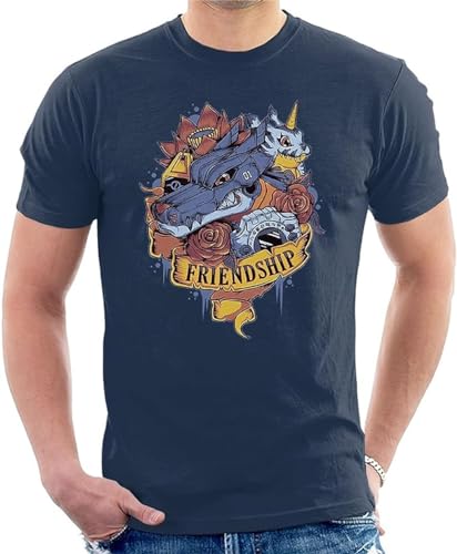 HGTRBV Friendship Tattoo Digimon Gabumon and Metal Gabumon Men's T-ShirtblueL von HGTRBV