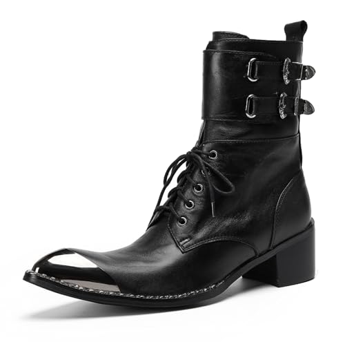 HGTREDPK Herrenstiefel, Herrenmodienschuhe, Freizeitschuhe Chelsea, Metallzehenschuhe Für Hochzeiten, Tänze Und PartysBlack,EU40 HGTREDPK Herrenstiefel, Herrenmodienschuhe, Freizeitschuhe Chelsea, Metallzehenschuhe Für Hochzeiten, Tänze Und PartysBlack,EU40 von HGTREDPK