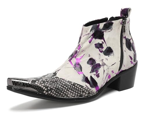 HGTREDPK Stiefel, Männer- und Frauenschuhe, Freizeitschuhe Chelsea, Metallzehenstiefel für Hochzeiten, Tänze und PartysWhite,EU36 HGTREDPK Stiefel, Männer- und Frauenschuhe, Freizeitschuhe Chelsea, Metallzehenstiefel für Hochzeiten, Tänze und PartysWhite,EU36 von HGTREDPK