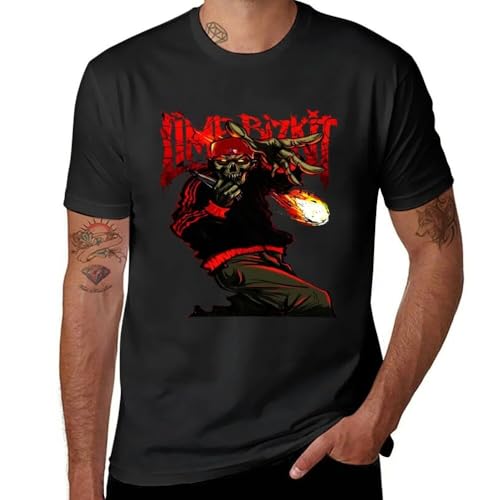 limp Bizkit Design Art T-Shirt Hippie Clothes Vintage Clothes Anime Clothes Men's t-Shirts Black XL von HGTpodAN