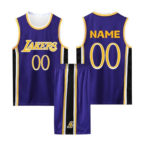HGWOPGASD Benutzerdefinierte Basketballtrikots, 2 Sets Basketball-Kit, personalisiertes Basketballtrikot mit Namen und Teamnummer für Fans A02 von HGWOPGASD