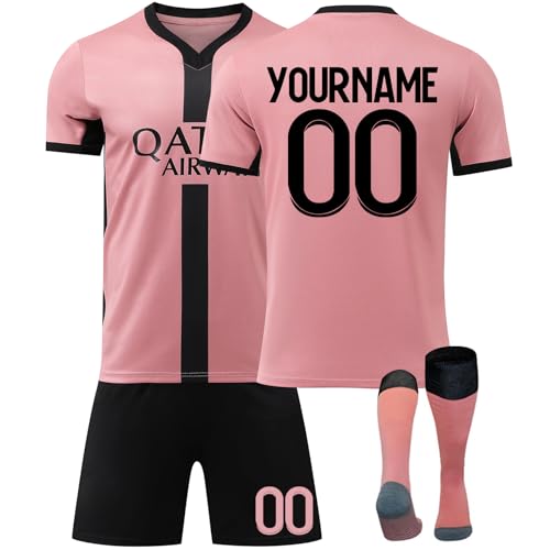 HGWOPGASD Fussball Trikot Kinder Set 24/25 Personalisiert drucken Eigenem Namen Nummer mit Shorts und Socken Football Training Erwachsene und Jungen Tshirts Sets Fussball Geschenke Jungen A11 von HGWOPGASD