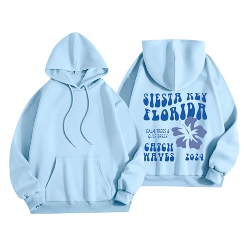 HGWOPGASD Gestreiftes, Übergroßes Sweatshirt Hoodies Für Damenpullover Graues Sweatshirt Ästhetisches Sweatshirt Lange Ärmel Mit Kordelzug Mode Für Frauen Sweatshirts Mit Floralem Buchstabendruck von HGWOPGASD
